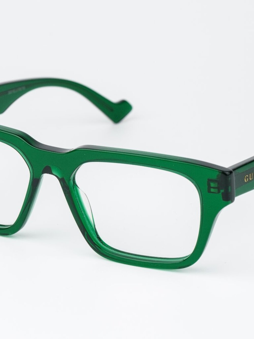 Gucci Men Eyeglasses Transparent Green Square GG0963O 004 NEW AUTHENTIC - Picture 5 of 10
